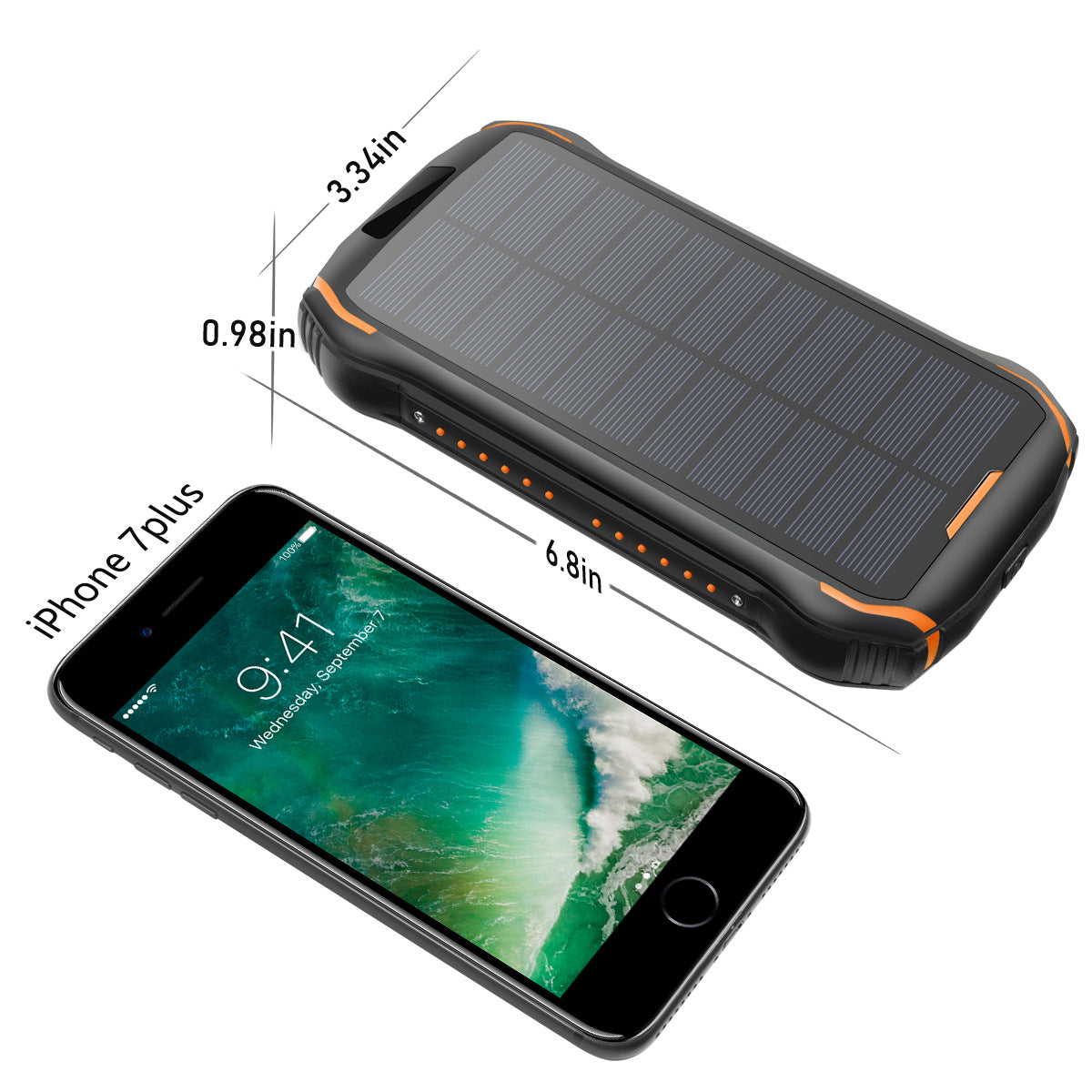 Amazon Explosive IP66 Waterproof Solar Wireless Charging Treasure 26800mAh Outdoor Lighting Mobile Power Bank