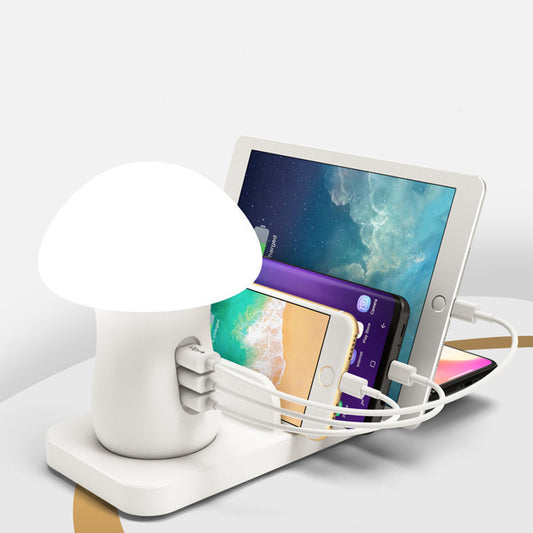 Big Mushroom Lamp Wireless Fast Charging USB Multi-interface Mobile Phone Tablet Charger Desktop Mobile Phone Holder