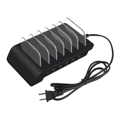 6-Port 60W USB Charger with QC 3.0 Smart IC Tech Fast Charger for iPhone 8/7/6s/Plus Samsung Xiaomi