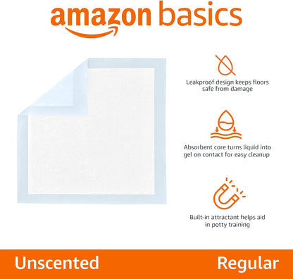 Dog and Puppy Pee Pads (100 Counts, Blue & White)