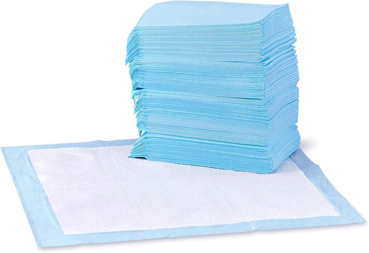 Dog and Puppy Pee Pads (100 Counts, Blue & White)