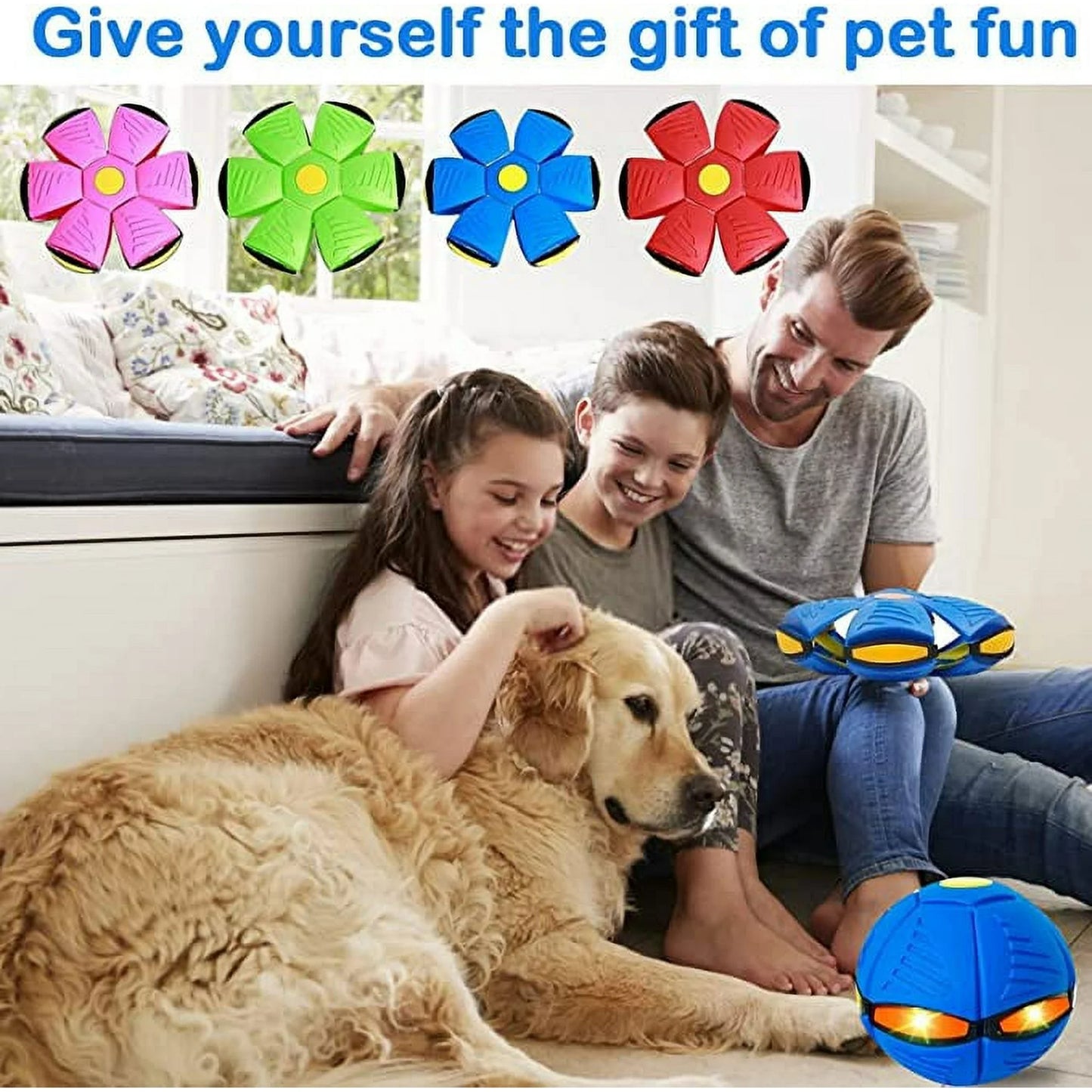 Pop Up Flying Saucer Ball Toy for Kids & Dogs