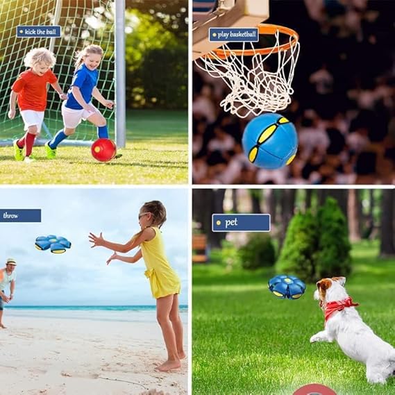 Pop Up Flying Saucer Ball Toy for Kids & Dogs