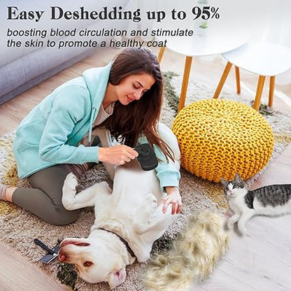 Self Cleaning Shedding Brush - Skin Friendly Grooming Tool for Dogs, Cats, and Puppies